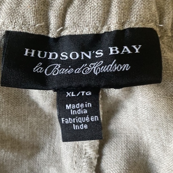 Tan Elastic Waistband Capris for Casual Comfort 100 percent linen - Picture 9 of 9